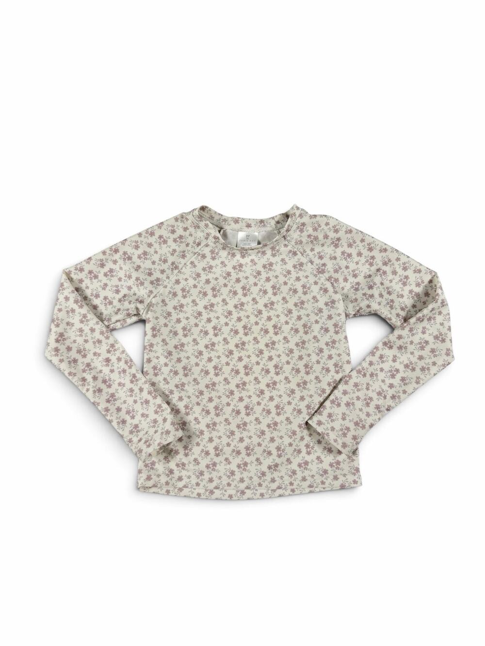 Jamie Kay Floral Long Sleeve Rash Guard Swim Top Pink Cream Size 3 year